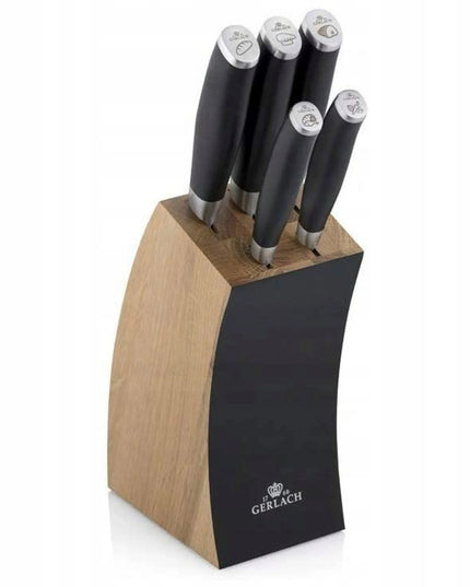 Peilių rinkinys bloke Gerlach Deco Black, 5 vnt.