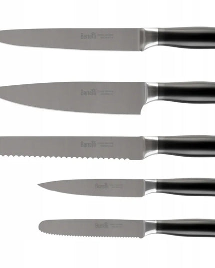 Peilių rinkinys laikiklyje Berretti Grande + Fiskars drožtukas