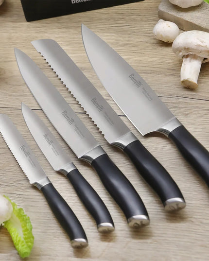 Peilių rinkinys laikiklyje Berretti Grande + Fiskars drožtukas