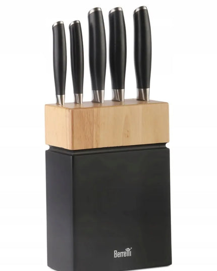 Peilių rinkinys laikiklyje Berretti Grande + Fiskars drožtukas
