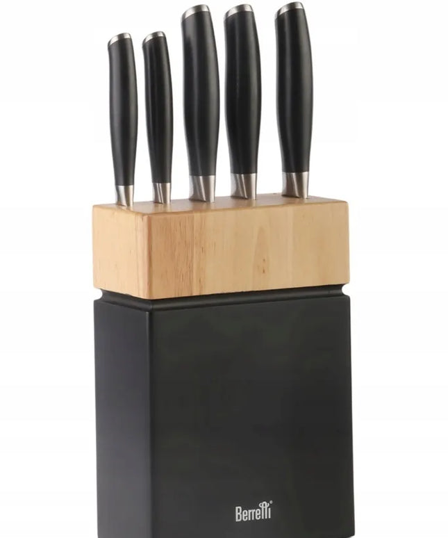 Peilių rinkinys laikiklyje Berretti Grande + Fiskars drožtukas