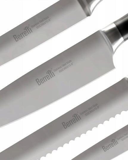 Peilių rinkinys laikiklyje Berretti Grande + Fiskars drožtukas