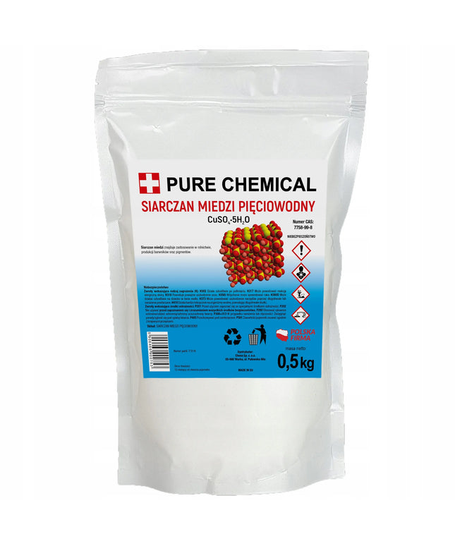 Penkiabriaunis vario sulfatas CuSO4 kristalams, grynas, be priedų, 0,5 kg