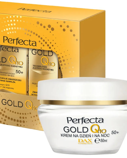 PERFECTA GOLD Q10 kosmetikos rinkinys 50+ kremas + kremas paakiams