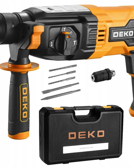 Perforatorius gręžtuvas DEKO DKRH28XL85-ST 850W SDS+ su komplektu ir lagaminu
