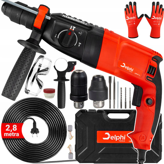 Perforatorius gręžtuvas su smūgio funkcija SDS+ 2600W DELPHI – galingas įrankis bet kokiam darbui