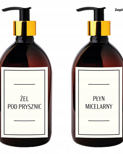 PET buteliuko su auksiniu dozatoriumi skystam muilui 0,5l 500ml 6 vnt.