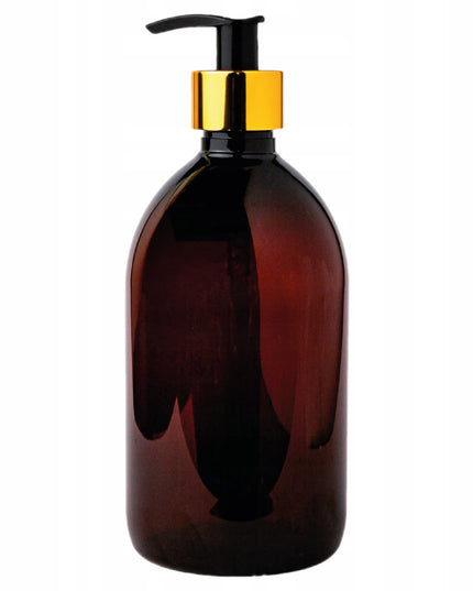 PET buteliuko su auksiniu dozatoriumi skystam muilui 0,5l 500ml 6 vnt.
