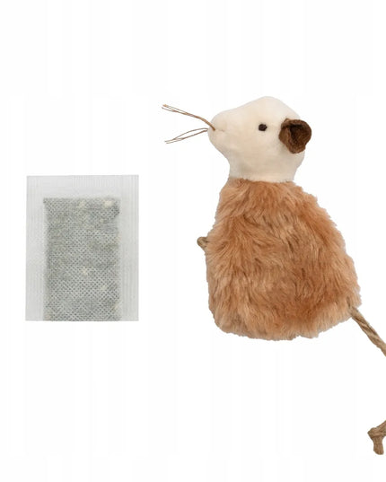 Pet Nova pelės formos žaislas katėms su katžole, 12 cm