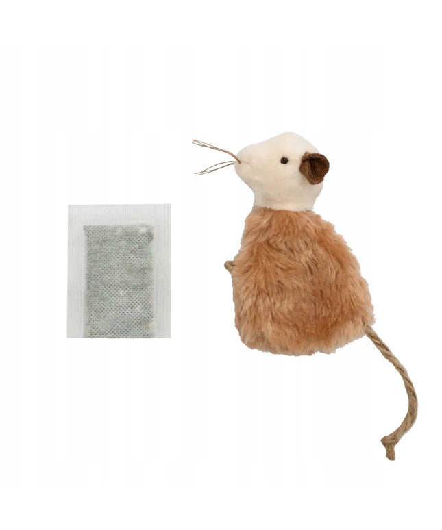 Pet Nova pelės formos žaislas katėms su katžole, 12 cm