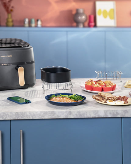 Philips Ovi Dual Basket NA352/00 dviejų kamerų karšto oro gruzdintuvė 9L