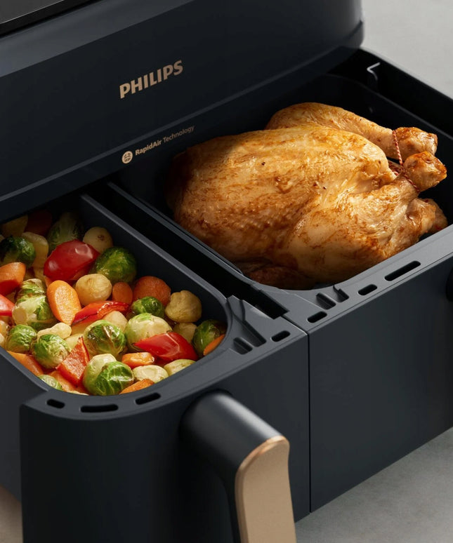 Philips Ovi Dual Basket NA352/00 dviejų kamerų karšto oro gruzdintuvė 9L