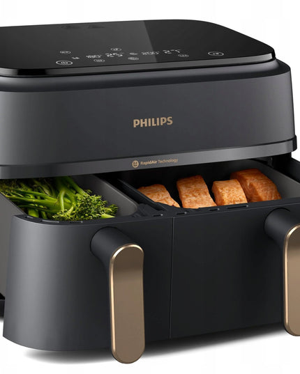 Philips Ovi Dual Basket NA352/00 dviejų kamerų karšto oro gruzdintuvė 9L