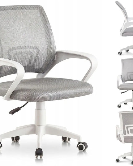 Pilka biuro kėdė GIOSEDIO NFX011, ergonomiškas sukamasis fotelis