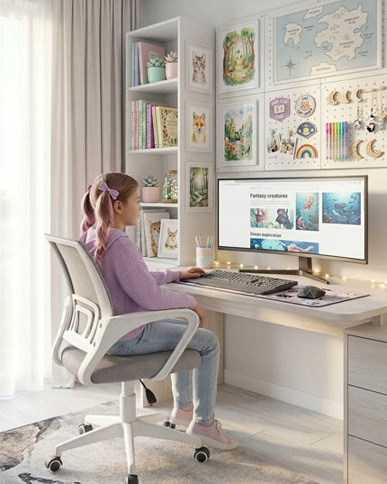 Pilka biuro kėdė GIOSEDIO NFX011, ergonomiškas sukamasis fotelis