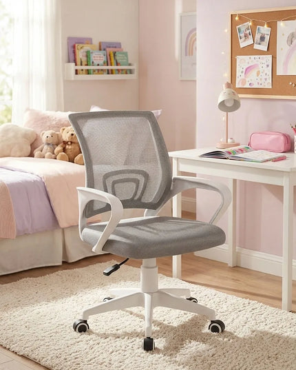 Pilka biuro kėdė GIOSEDIO NFX011, ergonomiškas sukamasis fotelis