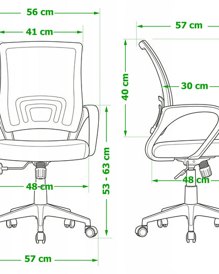 Pilka biuro kėdė GIOSEDIO NFX011, ergonomiškas sukamasis fotelis
