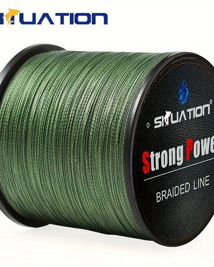 Pintas žvejybos valas SIIUATION – itin stiprus PE 4-gijų valas, tamsiai žalias, ilgam metimui, nuo 5.44 kg iki 45.36 kg