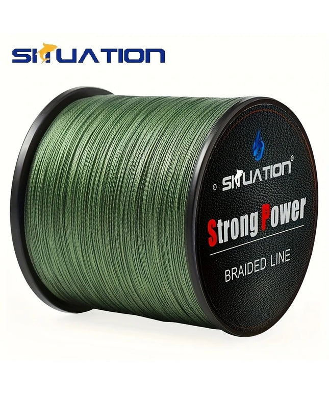 Pintas žvejybos valas SIIUATION – itin stiprus PE 4-gijų valas, tamsiai žalias, ilgam metimui, nuo 5.44 kg iki 45.36 kg