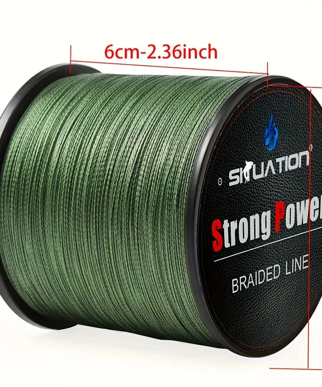 Pintas žvejybos valas SIIUATION – itin stiprus PE 4-gijų valas, tamsiai žalias, ilgam metimui, nuo 5.44 kg iki 45.36 kg