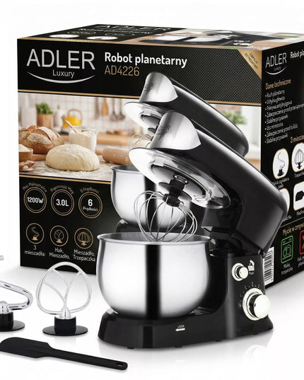 Planetarinis virtuvinis kombainas-mikseris su dubeniu Adler AD4226B 1200W 3L