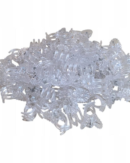 Plastikiniai augalų segtukai skaidrūs, 50 vnt.