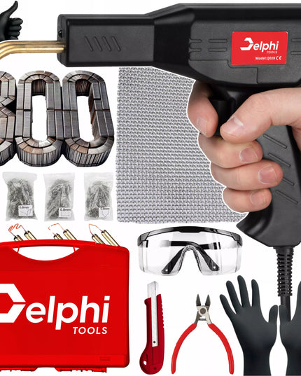 Plastiko suvirinimo aparatas Delphi Tools + 800 sąsagų