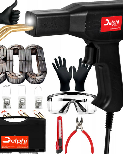 Plastiko suvirinimo aparatas Delphi Tools + 800 sąsagų