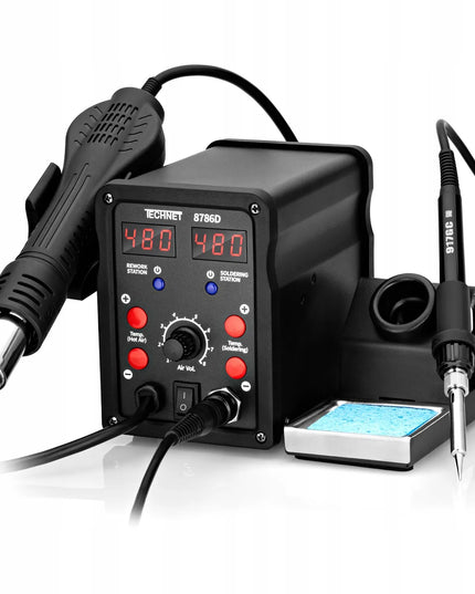 Plastiko suvirinimo aparatas + GALINGAS SEGTUVAS SUVIRINIMO APARATAS 400x SĄSAGĖLĖS PLASTIKUI 8786D