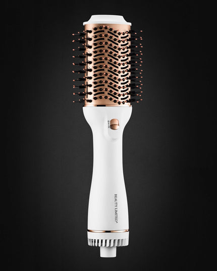 Plaukų džiovintuvas šepetys 1200W su turmalino jonizacija ir 3 režimais | HotComb White Beauty Limited®