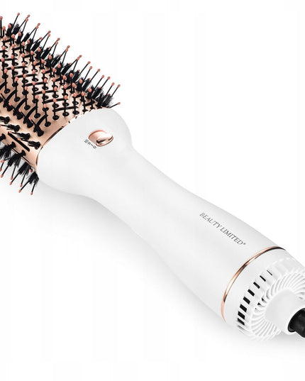 Plaukų džiovintuvas šepetys 1200W su turmalino jonizacija ir 3 režimais | HotComb White Beauty Limited®