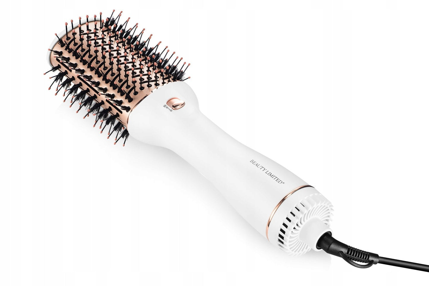 Plaukų džiovintuvas šepetys 1200W su turmalino jonizacija ir 3 režimais | HotComb White Beauty Limited®