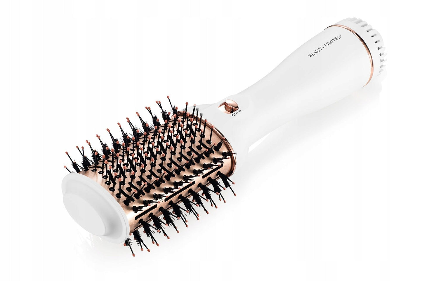 Plaukų džiovintuvas šepetys 1200W su turmalino jonizacija ir 3 režimais | HotComb White Beauty Limited®