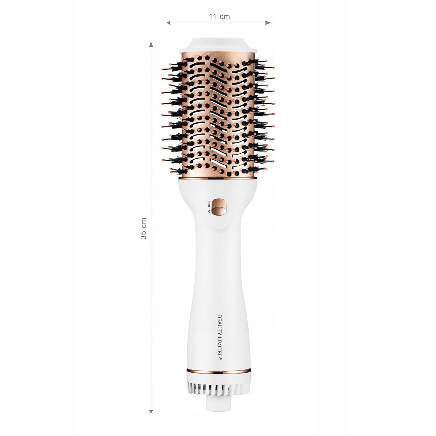 Plaukų džiovintuvas šepetys 1200W su turmalino jonizacija ir 3 režimais | HotComb White Beauty Limited®