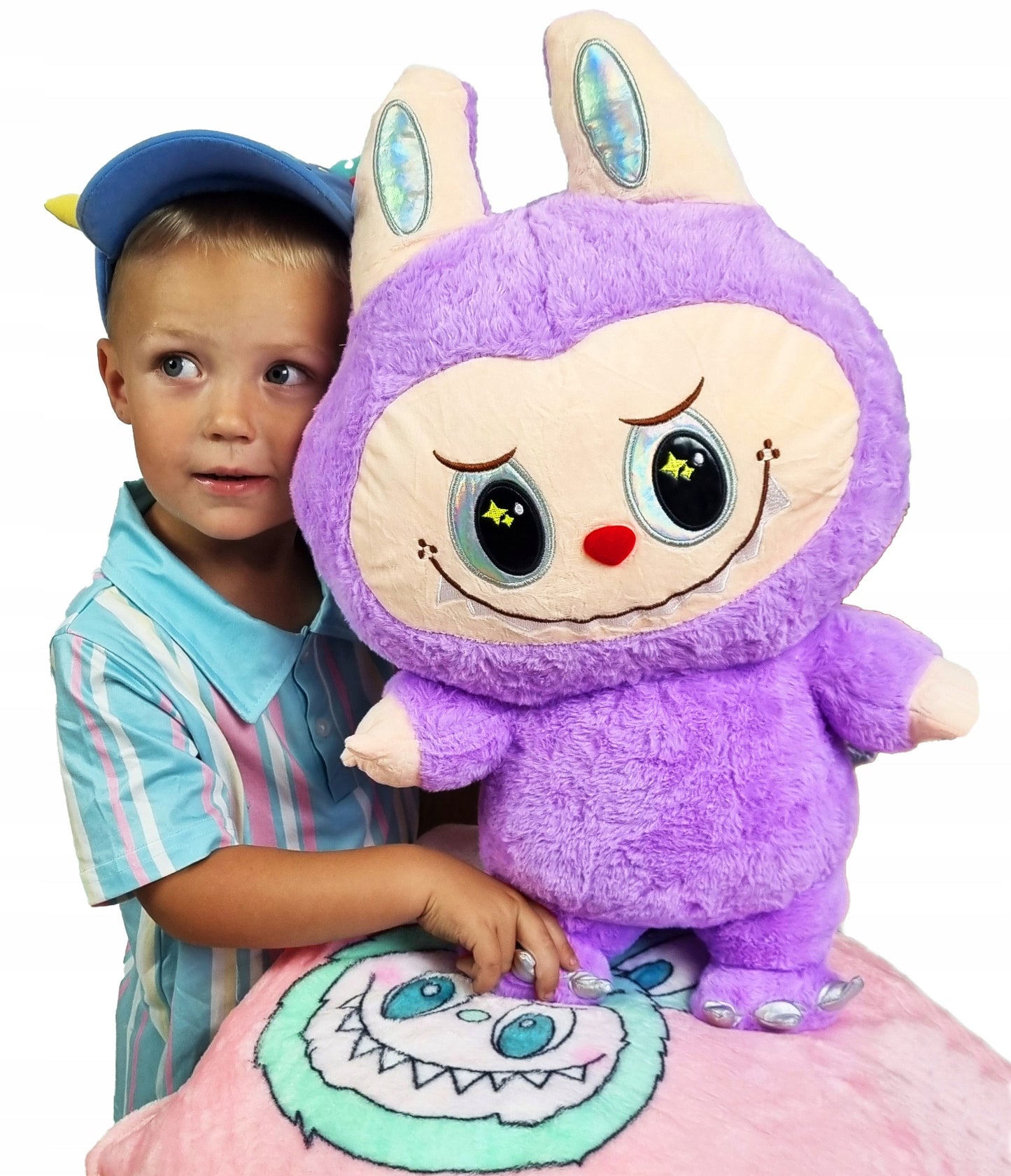 Labubu Didelis Pliušinis Žaislas XXL su Sparnais 50 cm + Antklodė 160 cm