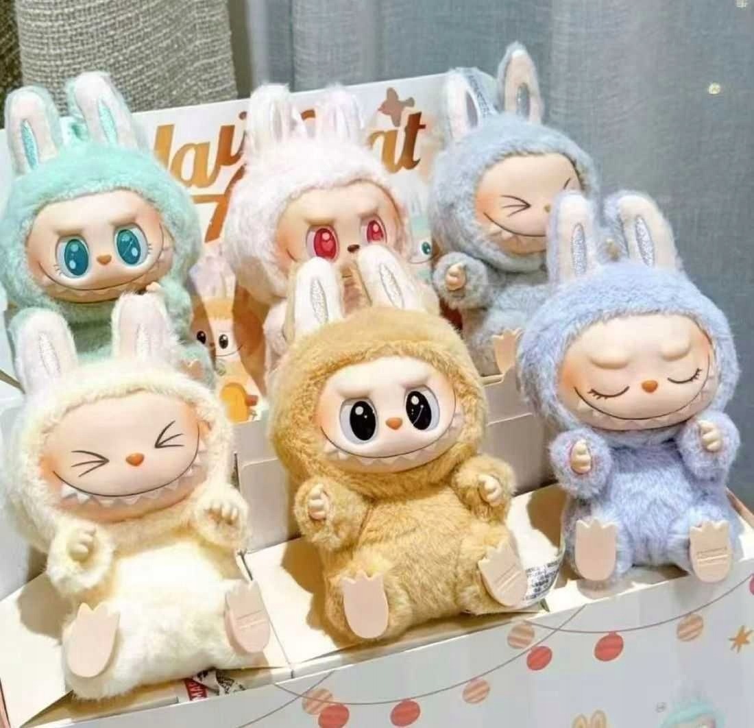 Pliušinis žaislas raktų pakabukas Labubu The Monsters 15cm kolekcinis žaislas atsitiktinė spalva