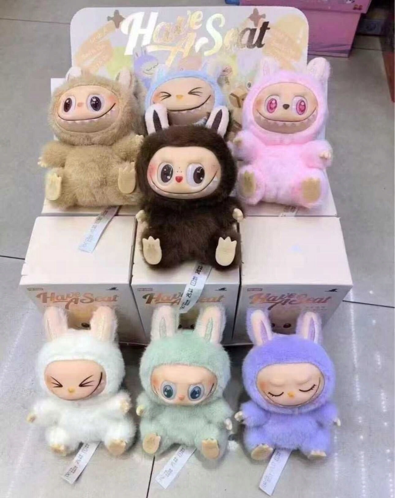 Pliušinis žaislas raktų pakabukas Labubu The Monsters 15cm kolekcinis žaislas atsitiktinė spalva
