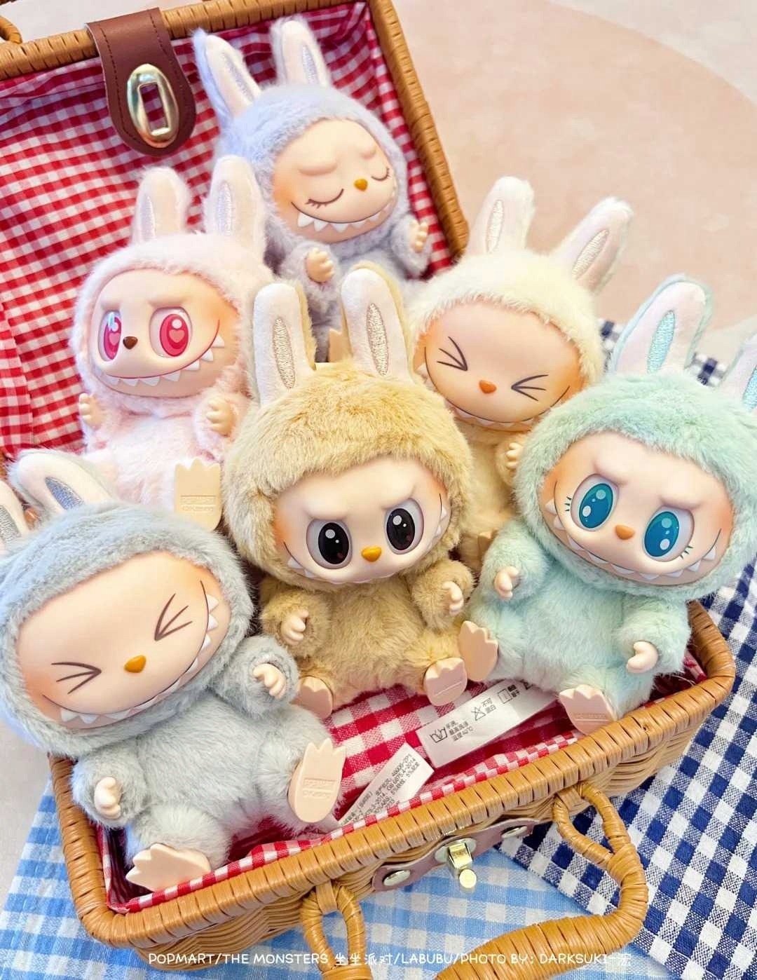 Pliušinis žaislas raktų pakabukas Labubu The Monsters 15cm kolekcinis žaislas atsitiktinė spalva