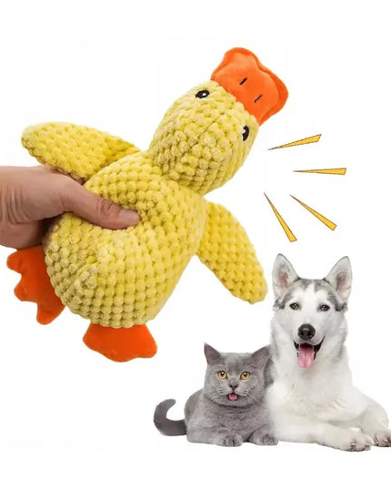Pliušinis žaislas šunims – raminanti antis miegui ir kramtymui, 25 cm