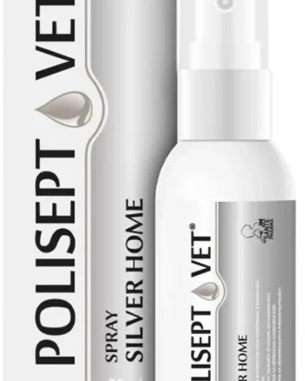 POLISEPT VET SPRAY SILVER HOME žaizdų purškiklis šunims ir katėms 50 ml