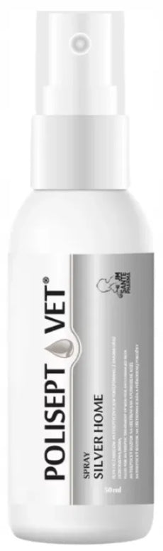 POLISEPT VET SPRAY SILVER HOME žaizdų purškiklis šunims ir katėms 50 ml