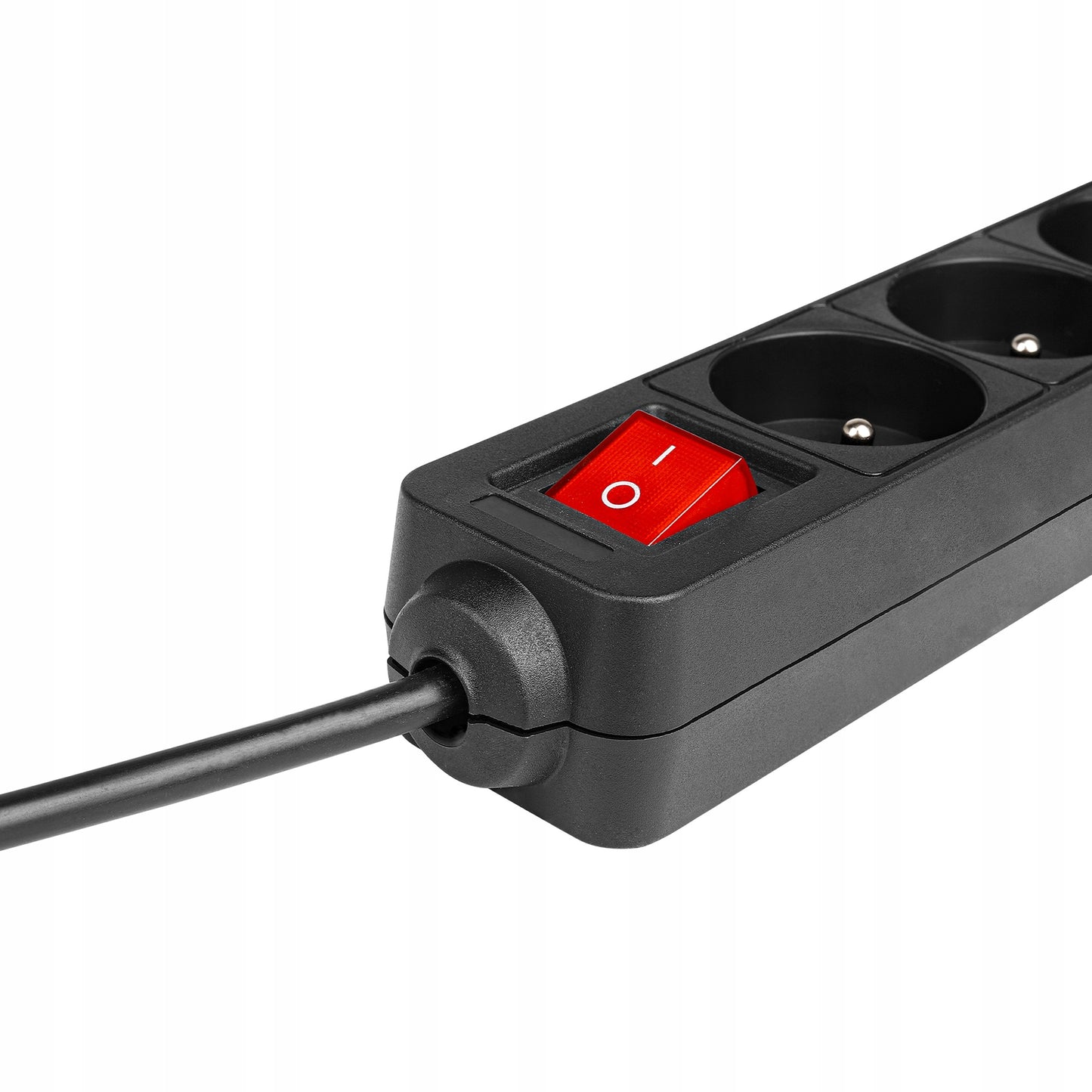 Prailgintuvas su 5 lizdais 3m su įžeminimu, juodas, 3x1,5mm kabelis, 3680W