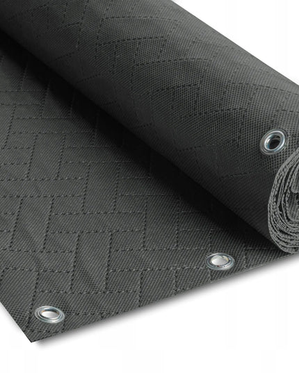 PREMIUM balkono uždanga 1x5 m, tamsiai pilka, kilimėlis balkonui, terasai ir tvorai, storas 240g