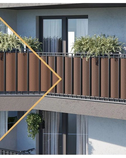 PREMIUM balkono uždanga ruda 0,8x3m, balkono, terasos, tvoros kilimėlis, stora 240g