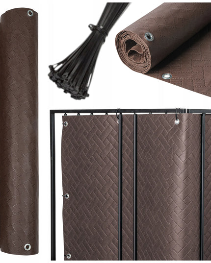 PREMIUM balkono uždanga ruda 0,9x5m, balkono, terasos ar tvoros kilimėlis, storas 240g