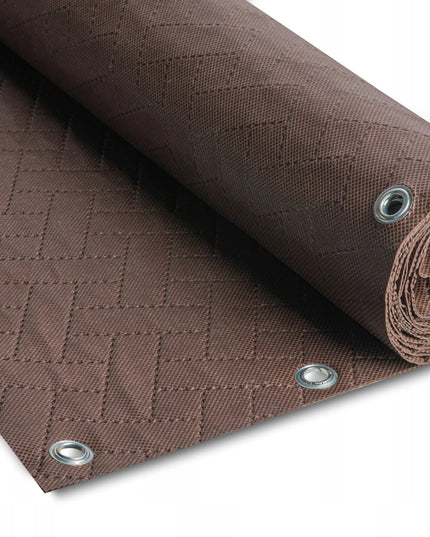 PREMIUM balkono uždanga ruda 1,0x5M, balkono kilimėlis terasai, tvora, stora 240g