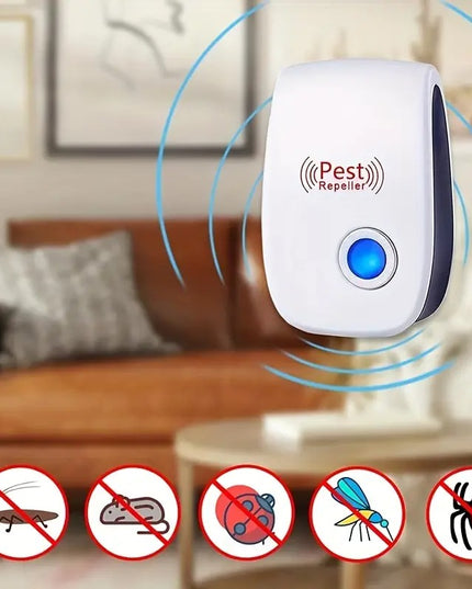 Prietaisas nuo pelių ir vabzdžių – 2 vnt. ultragarsiniai kenkėjų atbaidytojai namams, virtuvei, biurui ir sandėliui