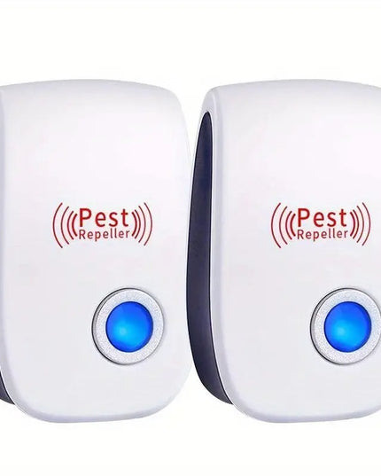 Prietaisas nuo pelių ir vabzdžių – 2 vnt. ultragarsiniai kenkėjų atbaidytojai namams, virtuvei, biurui ir sandėliui