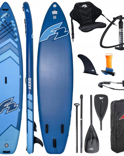 Pripučiama irklentė SUP F2 Axxis 12'2" Navy Blue Combo su 2in1 irklu ir sėdyne