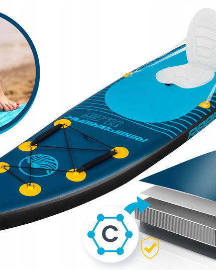 Pripučiama SUP irklentė STAND UP PADDLE 350 cm su priedais